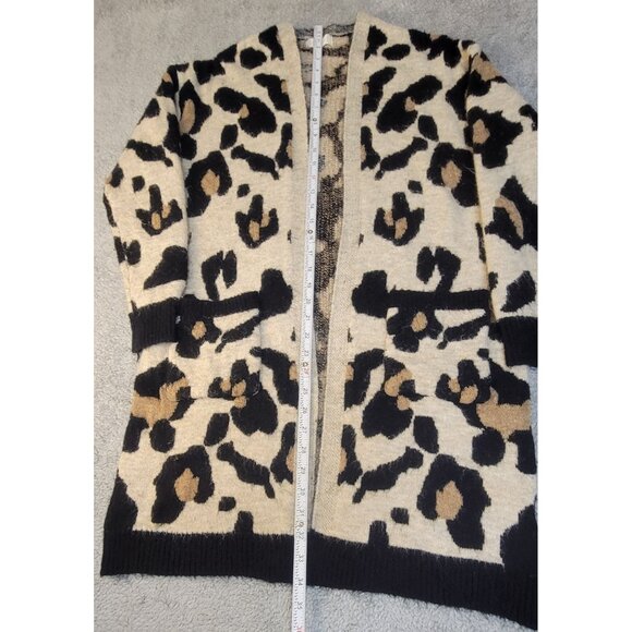 Altar'd State Leopard Print Open Front Knit Cardigan - Picture 7 of 16